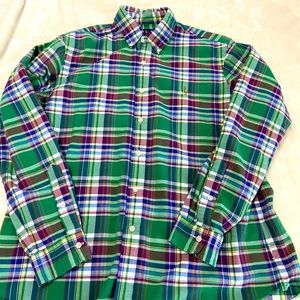 Ralph Lauren Large Plaid Button Down Green